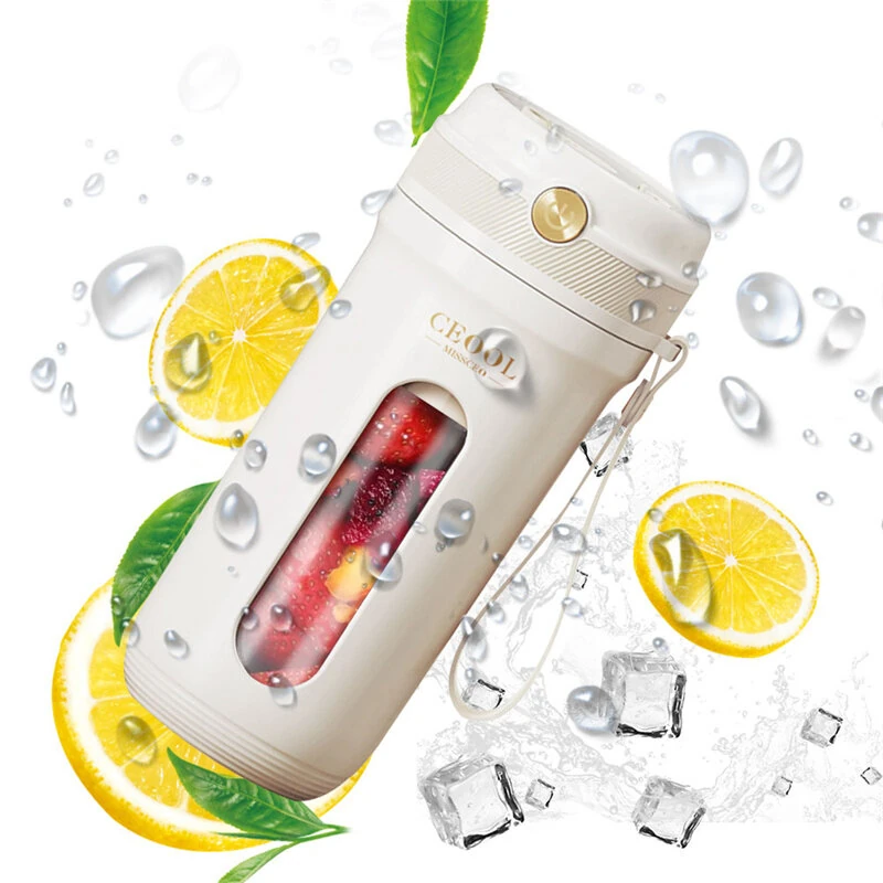 (image for) Portable Juicer Blender 350ml With 10 Blades Electric Fruit Juicer USB Charging Lemon Orange Fruit Juicing Cup Smoothie Blender Machine